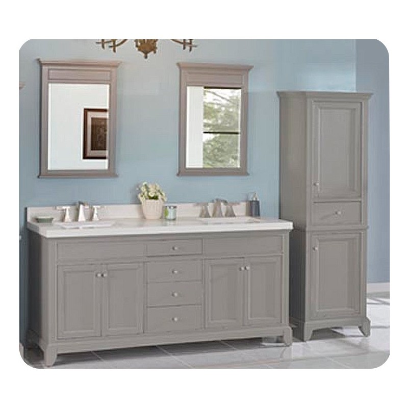 Fairmont Designs 1504-V7221D Smithfield 72" Double Bowl Vanity in Medium Gray