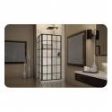 DreamLine SHEN-8134340-89 French Corner Sliding Shower Enclosure in Satin Black Finish