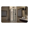 DreamLine SHEN-8134340-89 French Corner Sliding Shower Enclosure in Satin Black Finish