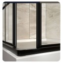 DreamLine SHEN-8134340-89 French Corner Sliding Shower Enclosure in Satin Black Finish