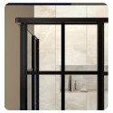 DreamLine SHEN-8134340-89 French Corner Sliding Shower Enclosure in Satin Black Finish
