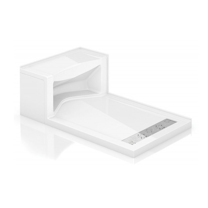 Fleurco ASER6036-18 Alessa Seated Base in Acrylic - Right Side Configuration