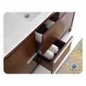Fresca FVN8119WG-S Allier 60" Wenge Brown Modern Single Sink Bathroom Vanity with Mirror