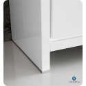 Fresca FVN8148WH-D Fresca Allier 48" White Modern Double Sink Bathroom Vanity with Mirror