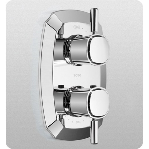 TOTO TS970C1 Guinevere® Thermostatic Mixing Valve with One-Way Volume Control and Lever Handles