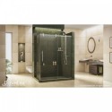 DreamLine Enigma 36" by 60 1/2" Fully Frameless Sliding Shower Enclosure, Clear 1/2" Glass Shower, Polished Stainless Steel Finish