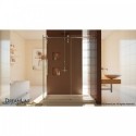 DreamLine Enigma-Z 34 1/2" by 48 3/8" Fully Frameless Sliding Shower Enclosure, Clear 3/8" Glass Shower, Polished Stainless Steel Finish