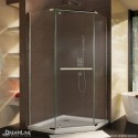 DreamLine Prism 36 1/8" by 36 1/8" Frameless Pivot Shower Enclosure, Clear 3/8" Glass Shower, Chrome Finish