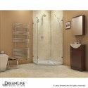 DreamLine PrismLux 34 5/16" by 34 5/16" Frameless Hinged Shower Enclosure, Clear 3/8" Glass Shower, Chrome Finish