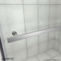 DreamLine Quatra 34 5/16" by 46 5/16" Frameless Pivot Shower Enclosure, Clear 3/8" Glass Shower, Brushed Nickel Finish