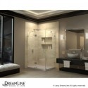 DreamLine QuatraLux 32 1/4" by 46 5/16" Frameless Hinged Shower Enclosure, Clear 3/8" Glass Shower, Brushed Nickel Finish