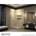 DreamLine QuatraLux 34 5/16" by 34 5/16" Frameless Hinged Shower Enclosure, Clear 3/8" Glass Shower, Chrome Finish