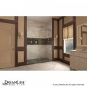 DreamLine Enigma-Z 44 to 48" Fully Frameless Sliding Shower Door, Clear 3/8" Glass Door, Polished Stainless Steel Finish