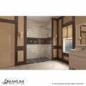 DreamLine Enigma-Z 56 to 60" Fully Frameless Sliding Shower Door, Clear 3/8" Glass Door, Brushed Stainless Steel Finish
