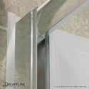 DreamLine Infinity-Z 44 to 48" Frameless Sliding Shower Door, Clear 1/4" Glass Door, Brushed Nickel Finish