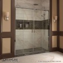 DreamLine Visions 56 to 60" Frameless Sliding Shower Door, Clear 1/4" Glass Door, Chrome Finish