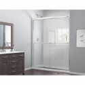 DreamLine Duet 44 to 48" Frameless Bypass Sliding Shower Door, Clear 5/16" Glass Door, Chrome Finish