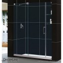 DreamLine Mirage 56 to 60" Frameless Sliding Shower Door, Clear 3/8" Glass Door, Chrome Finish