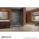 DreamLine Mirage 56 to 60" Frameless Sliding Shower Door, Clear 3/8" Glass Door, Brushed Nickel Finish