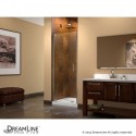 DreamLine Elegance 27 to 29" Frameless Pivot Shower Door, Clear 3/8" Glass Door, Chrome Finish
