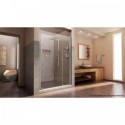 DreamLine Elegance 37 1/4 to 39 1/4" Frameless Pivot Shower Door, Clear 3/8" Glass Door, Brushed Nickel Finish