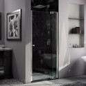 DreamLine Allure 41 to 42 in. Frameless Pivot Shower Door, Clear Glass Door in Chrome Finish