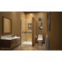 DreamLine AquaFold Shower Door 33.5 in. W x 72 in. H Clear Glass Shower Door in Chrome Finish