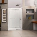 DreamLine Aqua Ultra 45" Frameless Hinged Shower Door, Clear 5/16" Glass Door, Brushed Nickel Finish