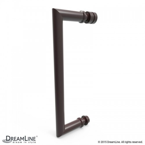 DreamLine Unidoor Min 35" to Max 36" Frameless Hinged Shower Door, Clear 3/8" Glass Door, Oil Rubbed Bronze Finish