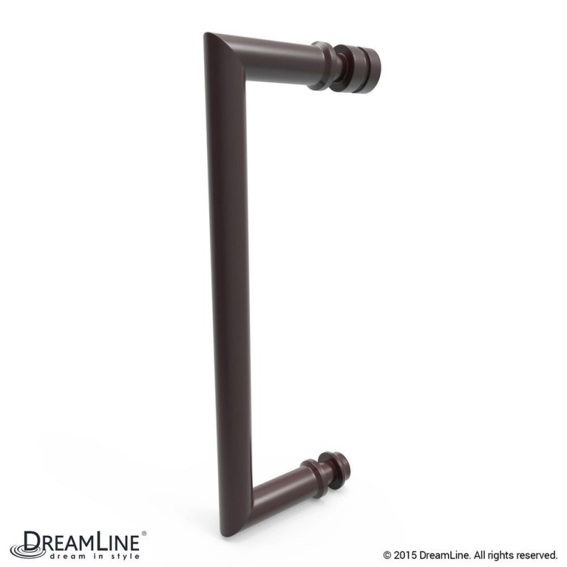 DreamLine Unidoor Min 35" to Max 36" Frameless Hinged Shower Door, Clear 3/8" Glass Door, Oil Rubbed Bronze Finish