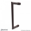 DreamLine Unidoor Min 35" to Max 36" Frameless Hinged Shower Door, Clear 3/8" Glass Door, Oil Rubbed Bronze Finish