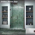 DreamLine Unidoor Min 36" to Max 37" Frameless Hinged Shower Door, Clear 3/8" Glass Door, Oil Rubbed Bronze Finish