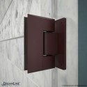 DreamLine Unidoor Min 38" to Max 39" Frameless Hinged Shower Door, Clear 3/8" Glass Door, Oil Rubbed Bronze Finish