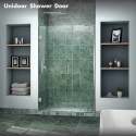 DreamLine Unidoor Min 41" to Max 42" Frameless Hinged Shower Door, Clear 3/8" Glass Door, Chrome Finish