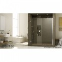 DreamLine Unidoor Min 48" to Max 49" Frameless Hinged Shower Door, Clear 3/8" Glass Door, Chrome Finish