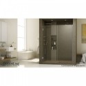DreamLine Unidoor Min 57" to Max 58" Frameless Hinged Shower Door, Clear 3/8" Glass Door, Brushed Nickel Finish