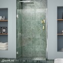 DreamLine Unidoor Min 44" to Max 45" Frameless Hinged Shower Door, Clear 3/8" Glass Door, Chrome Finish