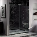 DreamLine UnidoorLux 53" Frameless Hinged Shower Door, Clear 3/8" Glass Door, Chrome Finish