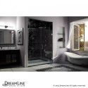 DreamLine UnidoorLux 53" Frameless Hinged Shower Door, Clear 3/8" Glass Door, Brushed Nickel Finish
