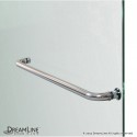 DreamLine Aqua Uno 34" Frameless Hinged Tub Door, Clear 1/4" Glass Door, Brushed Nickel Finish