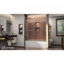 DreamLine Infinity-Z 56 to 60" Frameless Sliding Tub Door, Clear 1/4" Glass Door, Brushed Nickel Finish