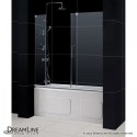 DreamLine Mirage 56 to 60" Frameless Sliding Tub Door, Clear 3/8" Glass Door, Brushed Nickel Finish