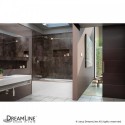 DreamLine Mirage 56 to 60" Frameless Sliding Tub Door, Clear 3/8" Glass Door, Brushed Nickel Finish