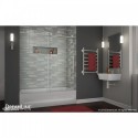 DreamLine Enigma-Z 56 to 59" Frameless Sliding Tub Door, Clear 3/8" Glass Door, Brushed Stainless Steel Finish