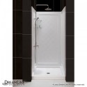 DreamLine SlimLine 36" by 36" Single Threshold Shower Base and QWALL-5 Shower Backwall Kit