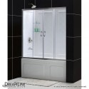 DreamLine Visions 56 to 60" Frameless Sliding Tub Door and QWALL-Tub Backwall Kit