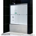 DreamLine Duet 56 to 59" Frameless Bypass Sliding Tub Door and QWALL-Tub Backwall Kit
