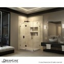 DreamLine QuatraLux 46-5/16 in. W x 32-1/4 in. D x 72 in. H Hinged Shower Enclosure, Oil Rubbed Bronze Finish Hardware