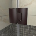 DreamLine QuatraLux 46-5/16 in. W x 32-1/4 in. D x 72 in. H Hinged Shower Enclosure, Oil Rubbed Bronze Finish Hardware