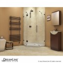 DreamLine PrismLux 34-5/16 in. W x 34-5/16 in. D x 72 in. H Hinged Shower Enclosure, Oil Rubbed Bronze Finish Hardware
